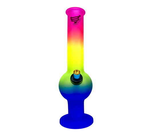 Tornado Rainbow Glass Bottom Bonza Bong 29cm - The Bong Baron