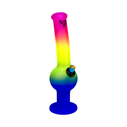 Tornado Rainbow Glass Bottom Bonza Bong 29cm - The Bong Baron