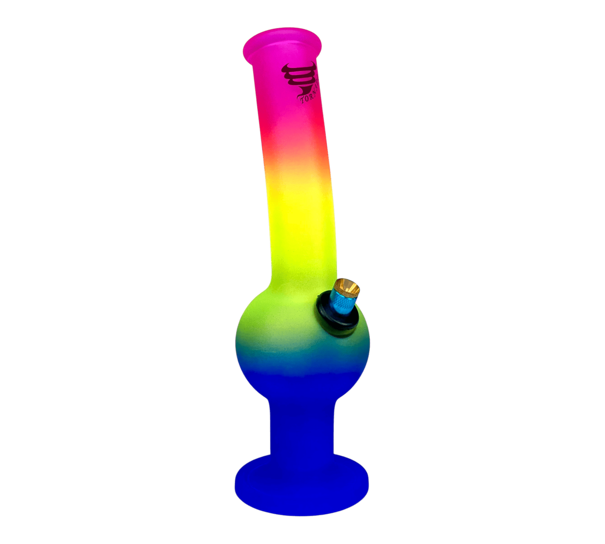 Tornado Rainbow Glass Bottom Bonza Bong 29cm - The Bong Baron