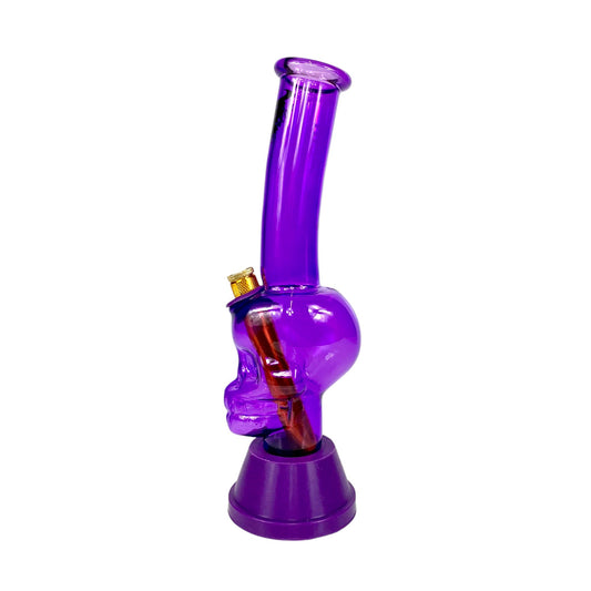 Tornado Skull Glass Bong 25cm Purple - The Bong Baron