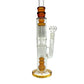 Triple Perc Straight Shooter 45cm Sombrero Bong Amber - The Bong Baron