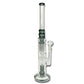 Triple Perc Straight Shooter 45cm Sombrero Bong Ash Green - The Bong Baron