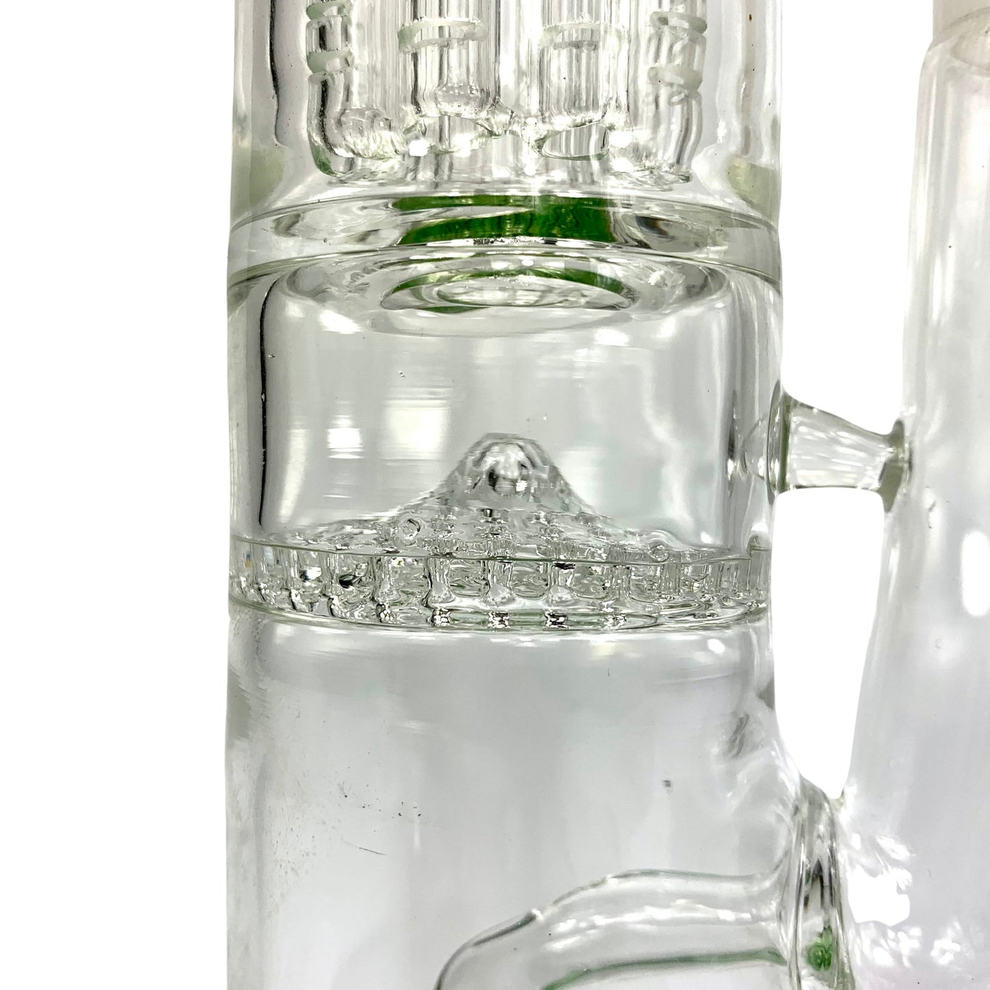 Triple Perc Straight Shooter Sombrero Bong 45cm Green - The Bong Baron