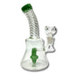 Twisted Neck Layed Back Mini Bong 15cm Green - The Bong Baron