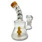 Twisted Neck Layed Back Mini Bong 15cm Orange - The Bong Baron