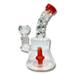 Twisted Neck Layed Back Mini Bong 15cm Red - The Bong Baron