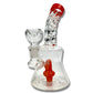 Twisted Neck Layed Back Mini Bong 15cm Red - The Bong Baron