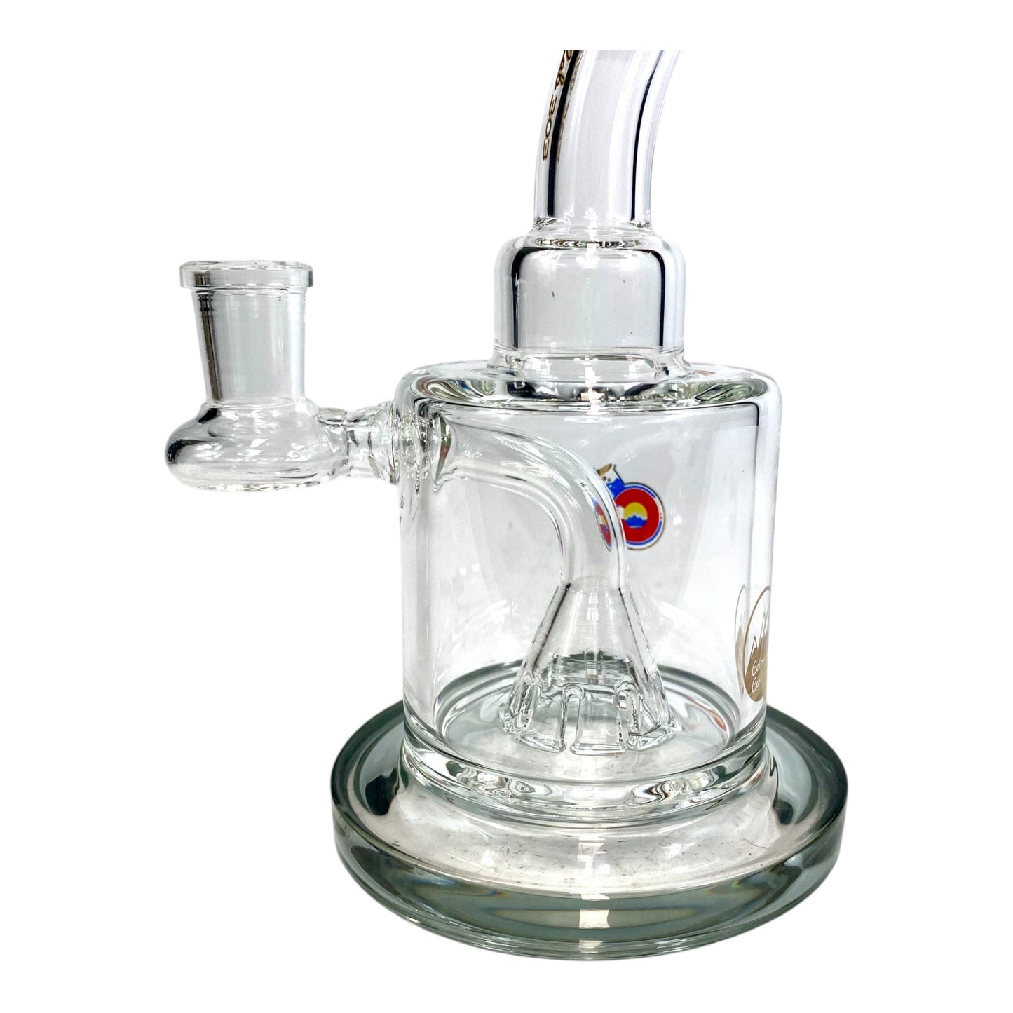 UFO Percolated Dab Rig and Bong 18cm Ash Green - The Bong Baron