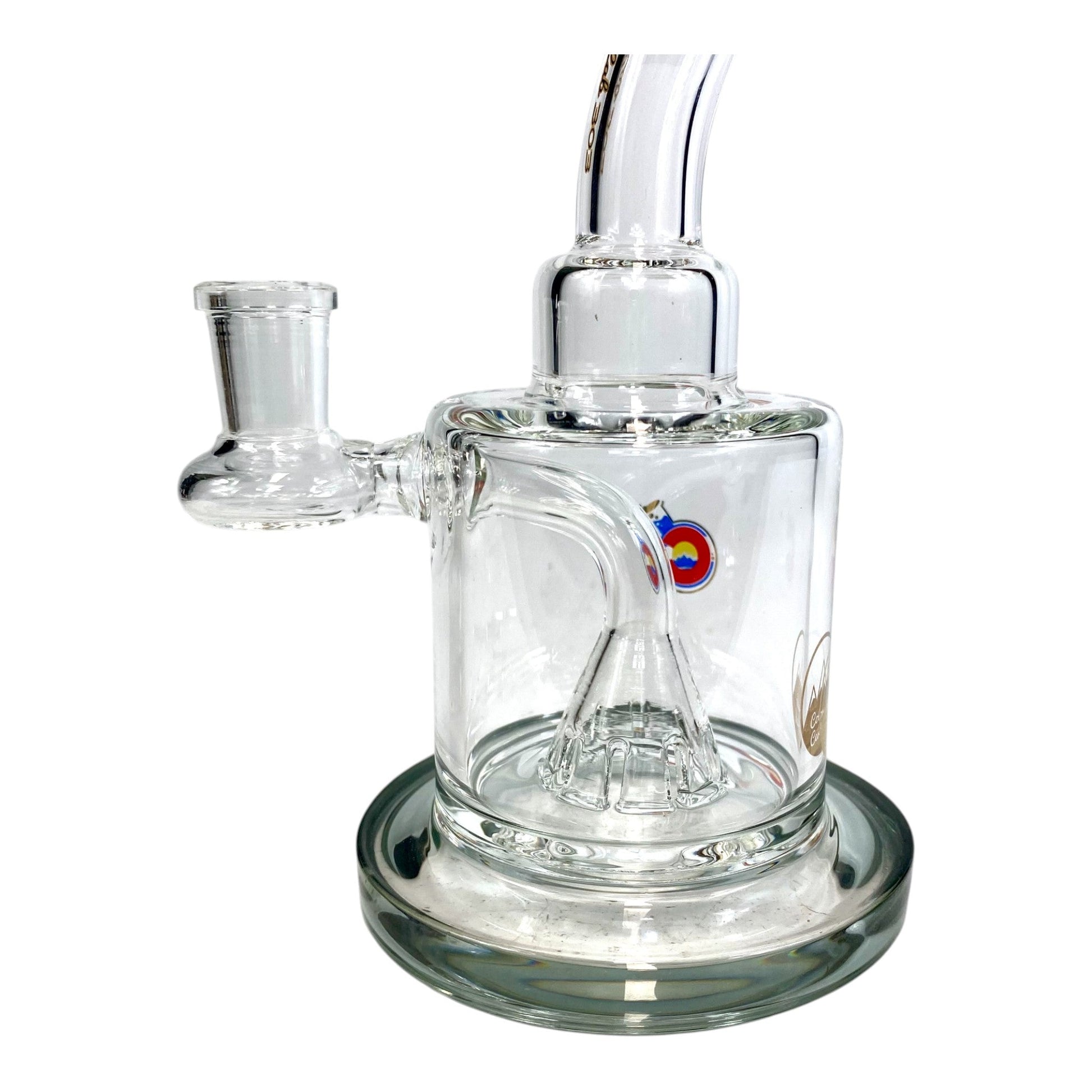 UFO Percolated Dab Rig and Bong 18cm Ash Green - The Bong Baron
