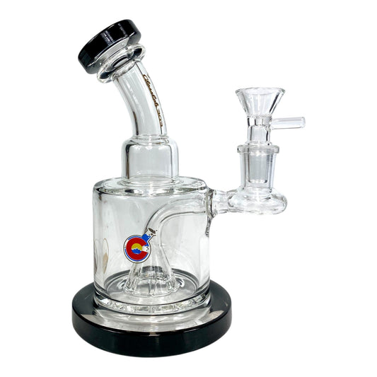 UFO Percolated Dab Rig and Bong 18cm Black - The Bong Baron
