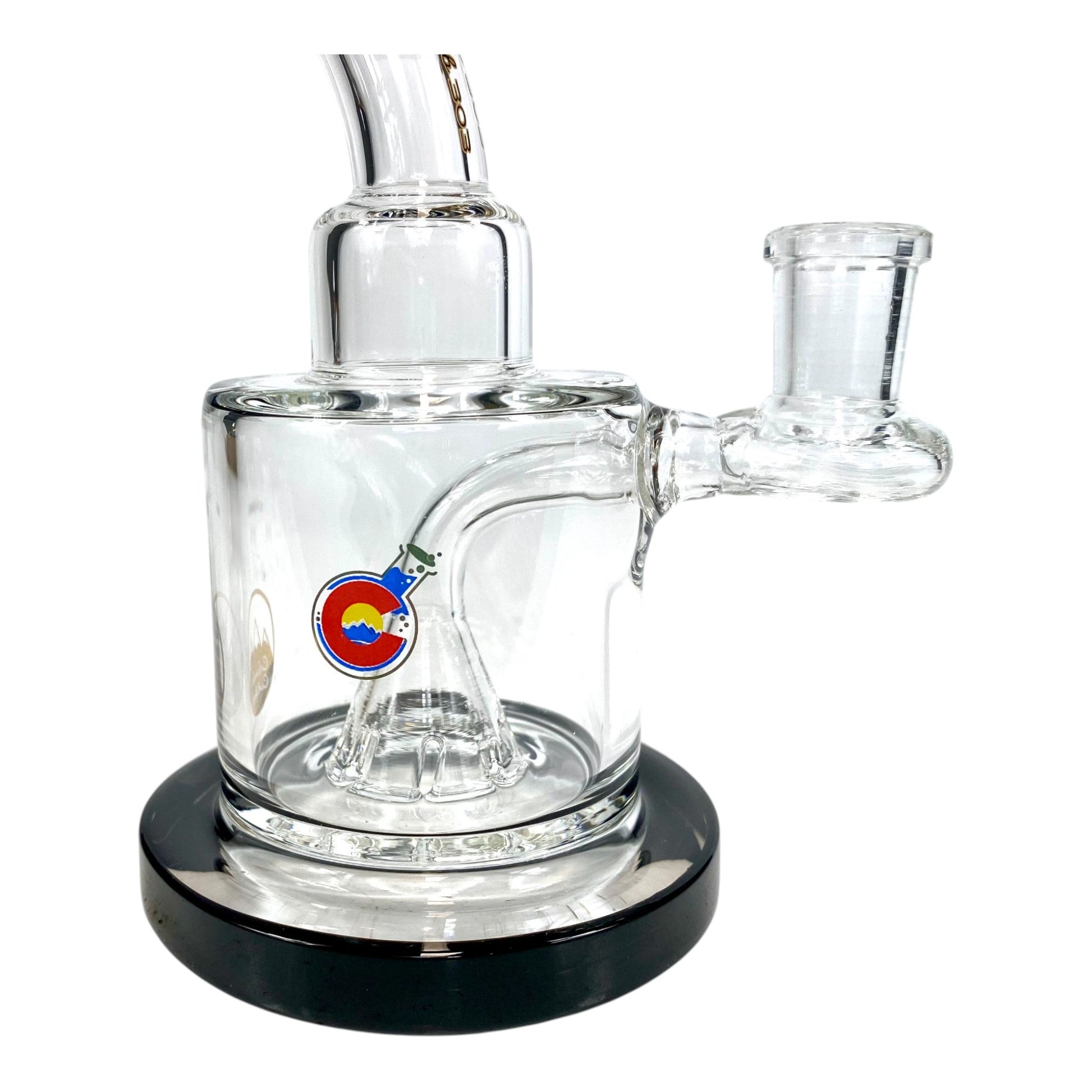UFO Percolated Dab Rig and Bong 18cm Black - The Bong Baron