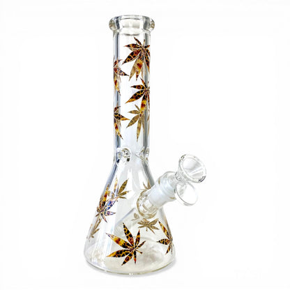 Weed Leaf Beaker Bong 25cm - The Bong Baron