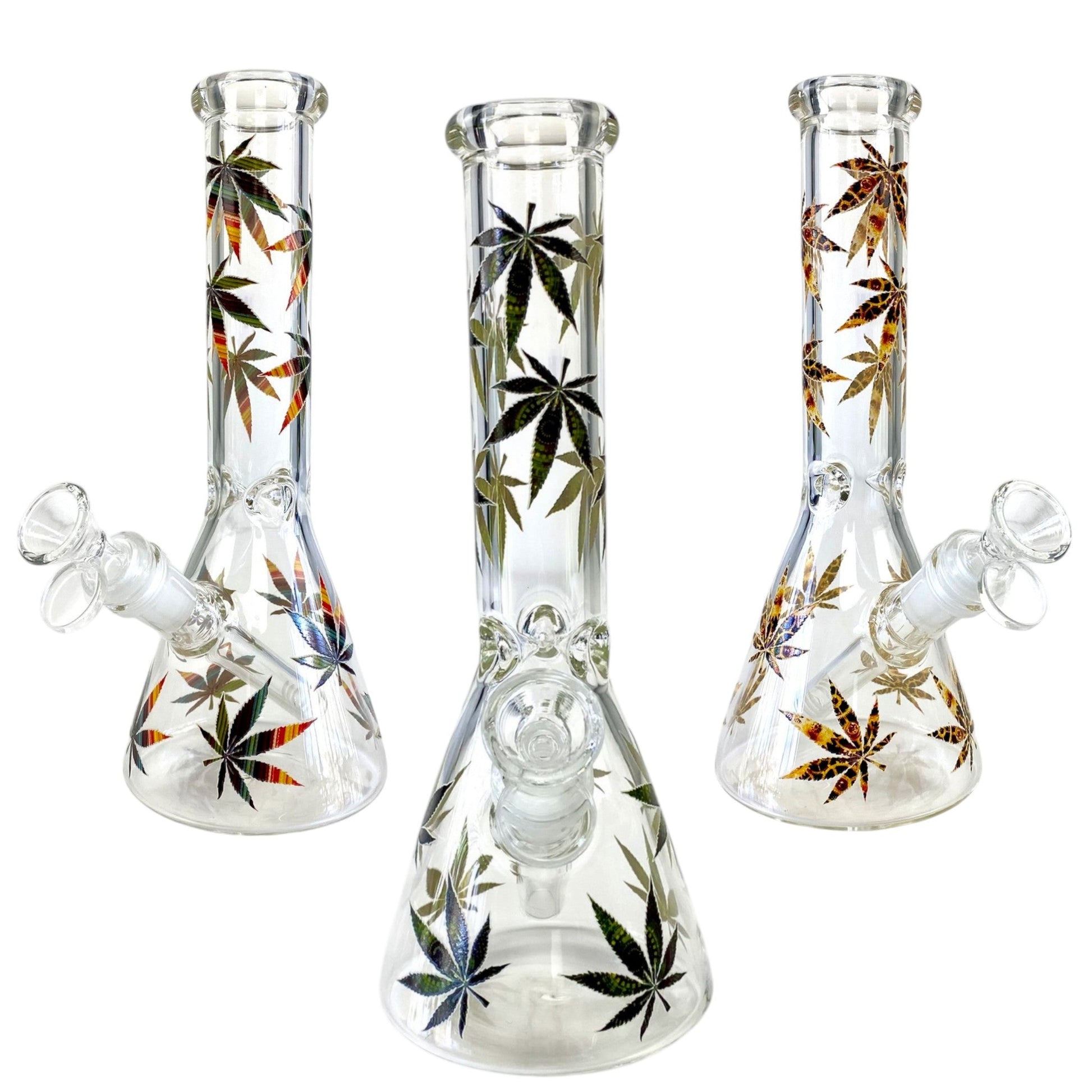 Weed Leaf Beaker Bong 25cm - The Bong Baron