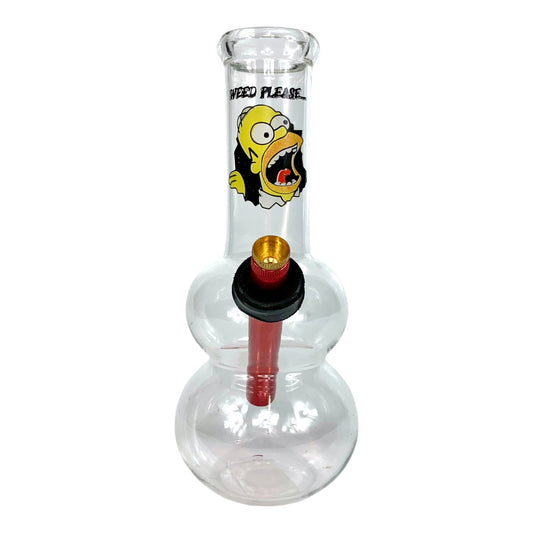 Weed Please Homer Double Bubble 20cm Bonza Bong - The Bong Baron