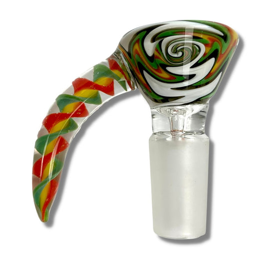 Wigwam Worked Glass Cone Piece 14mm Male Multi Colour - The Bong Baron