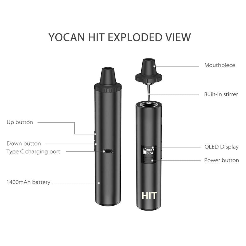 Yocan Hit Dry Herb Vaporizer - The Bong Baron