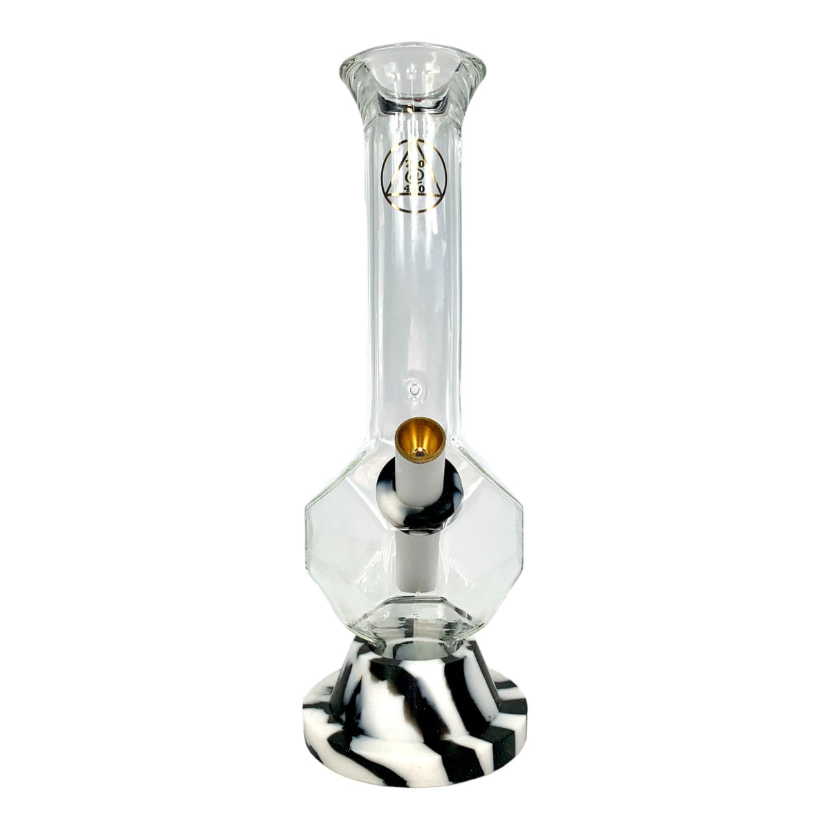 Zebra Honeycomb Glass Bong 25cm - The Bong Baron
