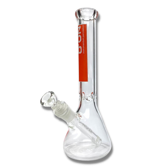 Zob Glass Basic Beaker Bong 25cm Red - The Bong Baron